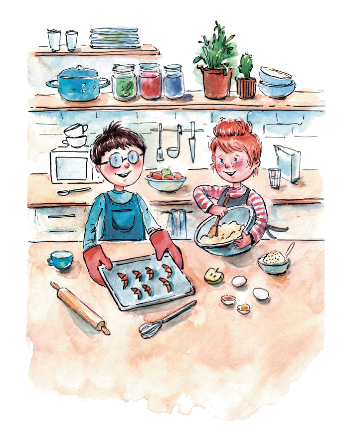 Ребятки готовят. 