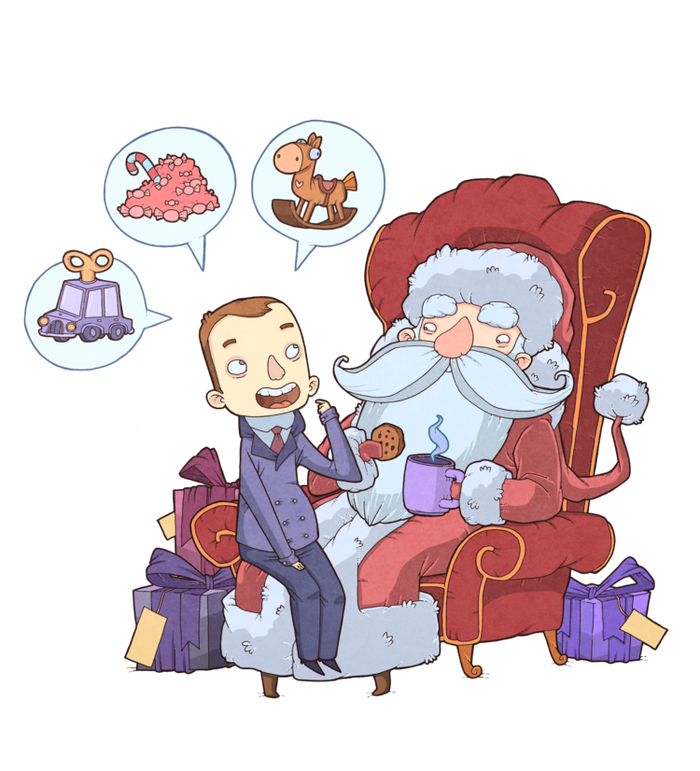 санта и бузнесмен