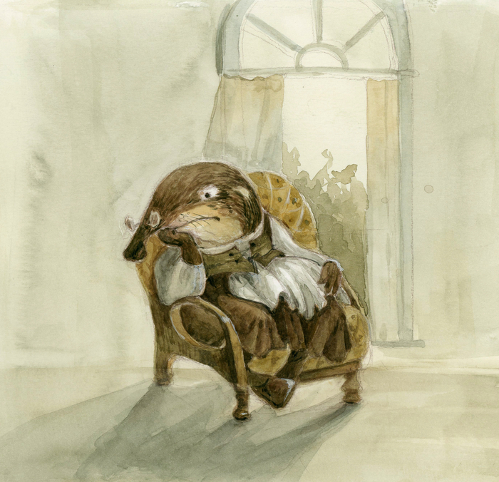 Выхухоль в задумчивости.