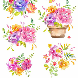 Акварельные цветы