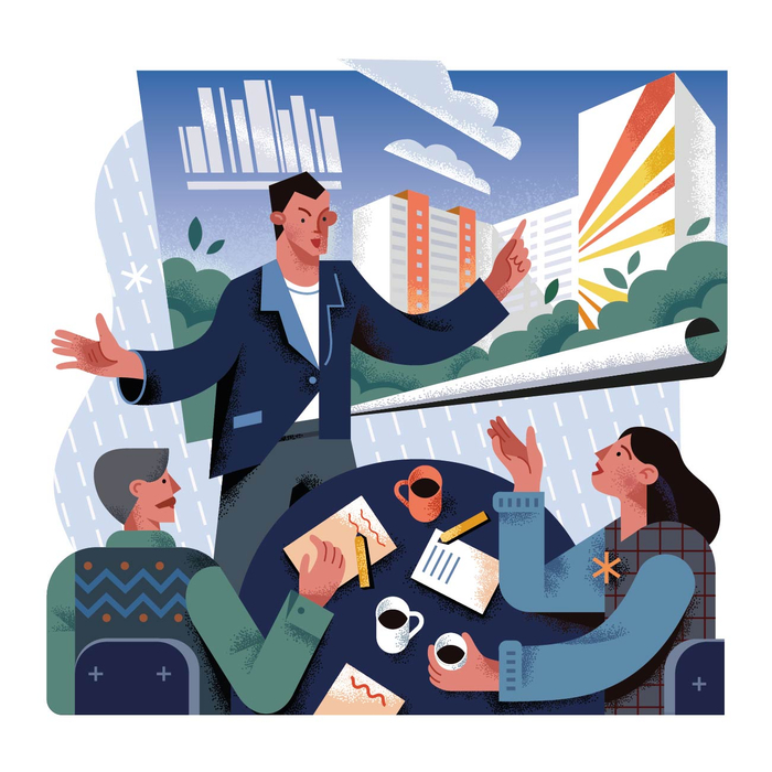 Векторная иллюстрация для строительной фирмы