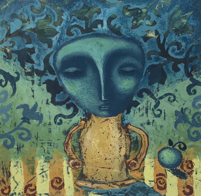 Желтая ваза