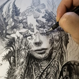 Работа над макетом тату