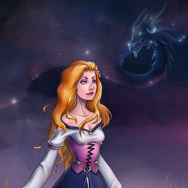 Девушка и звездный дракон