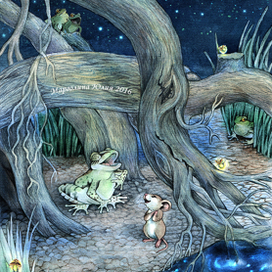 К сказке Дениса Емельянова "Мышонок и подснежник". Права на иллюстрацию выкуплены автором сказки.