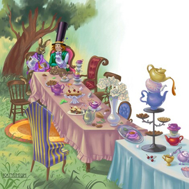 Иллюстрация "Алиса в стране чудес" | Безумное чаепитие