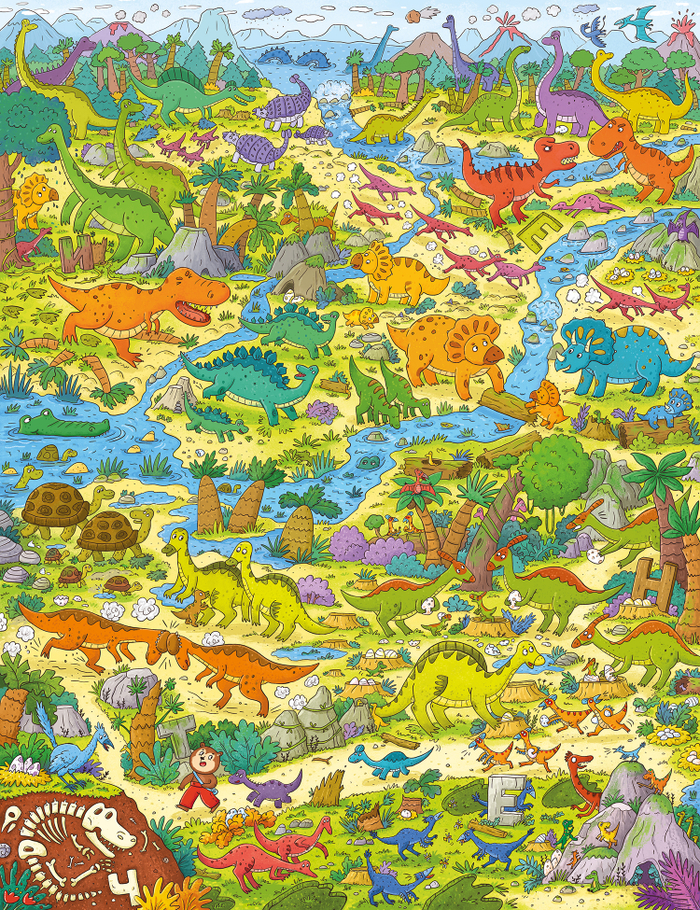 Виммельбух Динозавры