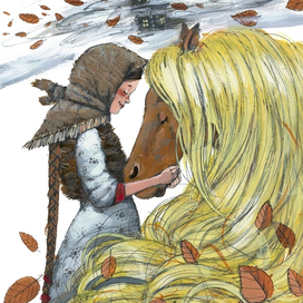 Иллюстрация к сказке "Старуха Ойма и две девушки" 