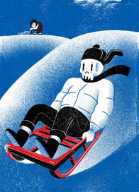 Красные санки