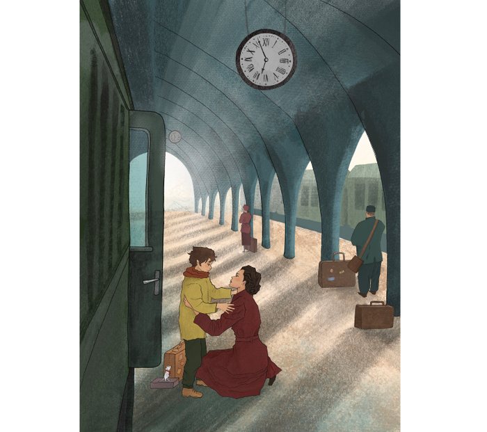 Иллюстрация для книги Ивонны Анны Болёв «The Boy with a Mouse»