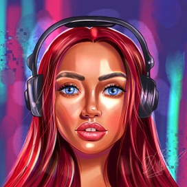 Девушка в наушниках