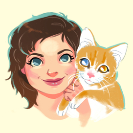 Девушка с котейкой