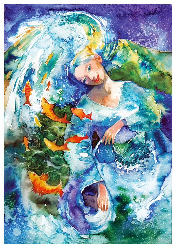 Иллюстрация для книги М. Лариковой "Стрекозиные крылышки".