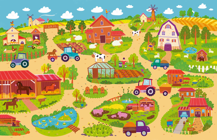 Виммельбух . Большая ферма . 