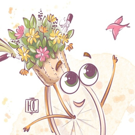 Бренд-персонаж для цветочного магазинчика