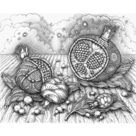 Натюрморт с гранатами