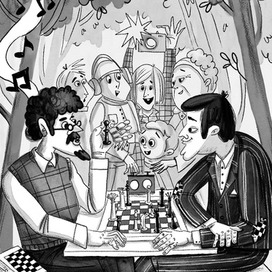 К рассказу А. Лапшина "Музыкальные Шахматы"