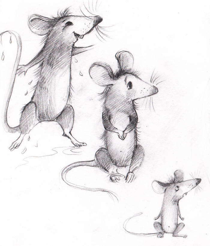 Эскизы персонажей.