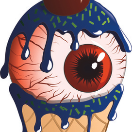 Мороженное на хеллоуин (в цвете)