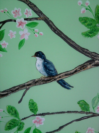 "Цвет яблони" Окрашенный релъеф. Киев. Николаевка.