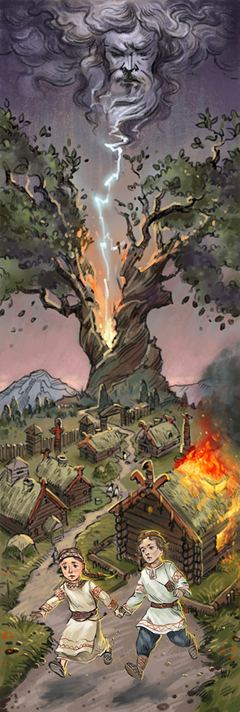 Иллюстрация для книги об истории электричества.