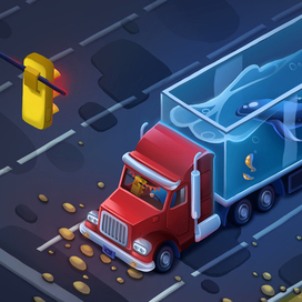 Грузовик с бассейном