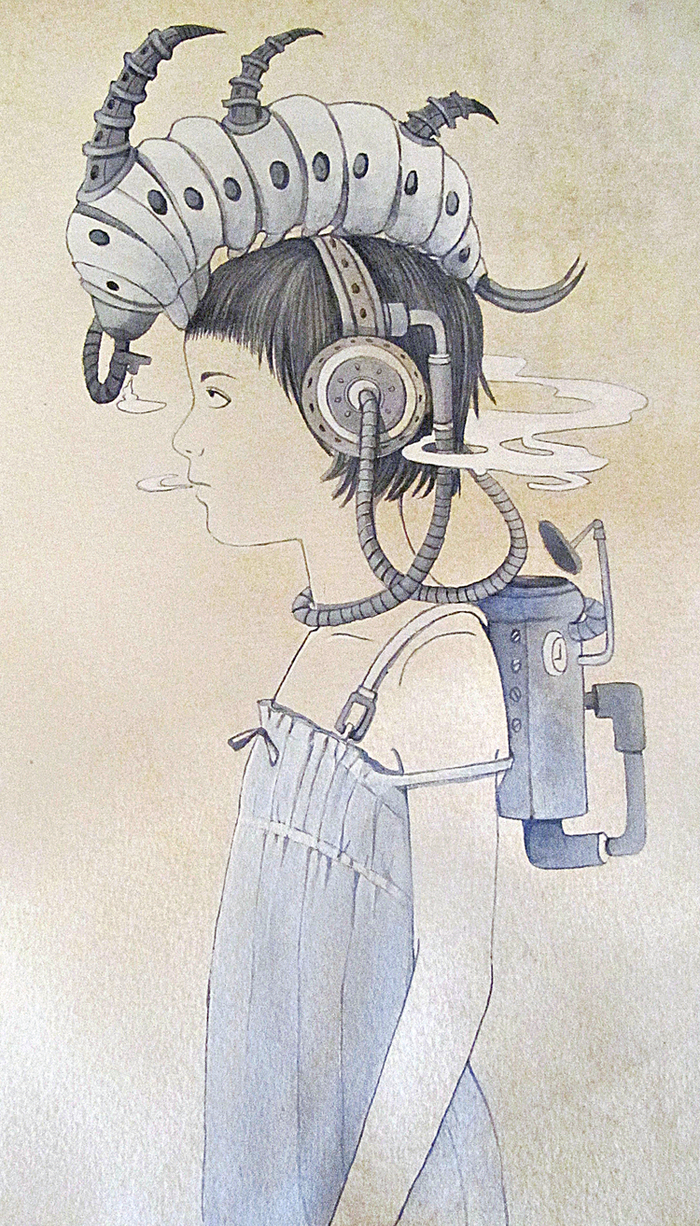 Алиса- это гусеница, гусеница- это Алиса! ( 2 вариант в стиле стимпанка)