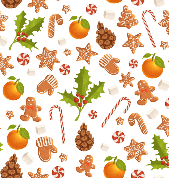 Рождественский принт