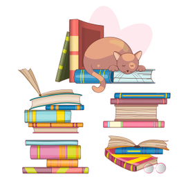 Котик и книги