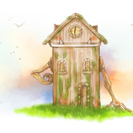 Дом-монстрик во мхе