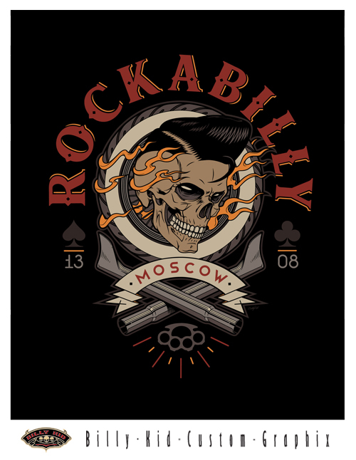 Rockabilly Skull