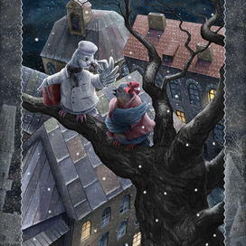 иллюстрации к детской книге "The pigeon who had fear of heights"