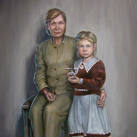 бабушка, внучка, вертолет