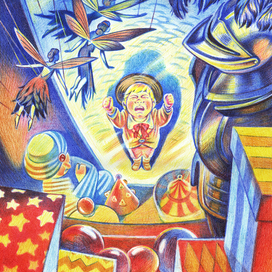 Капризуля у витрины с игрушками