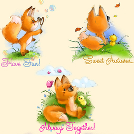 Сет стикеров "Дружба"