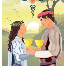 Иллюстрация "2 кубков"