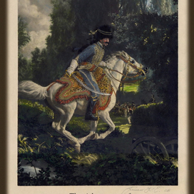 Иллюстрация к книге "Приключения бригадира Жерара" Артур Конан Дойл.
