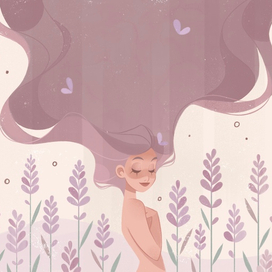 Лаванда | Упаковка масла для волос