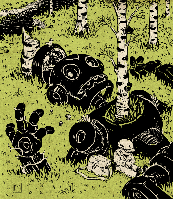 Ваня в берёзовом лесу.