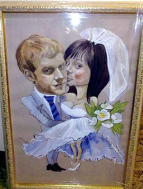 свадебный шарж