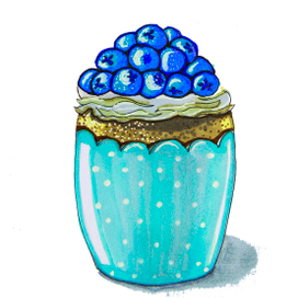 Food illustration Blueberry