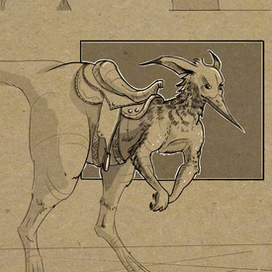 Набросок ездового животного