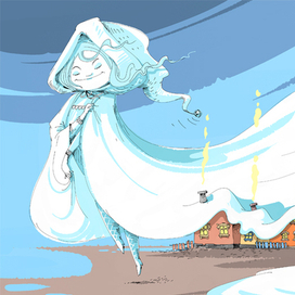 Кроет снежным покрывалом...