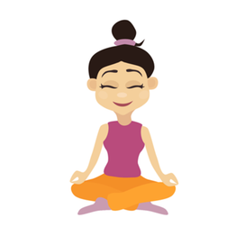 медетирующая девочка в позе лотоса