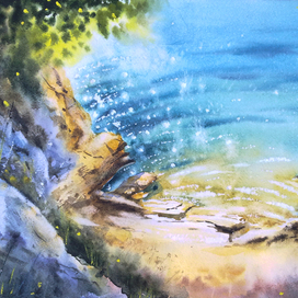 Июль цвета морской волны. Картинка с марафона "Какого цвета лето?" 