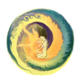 Иллюстрация к книге "Девочка - солнечный луч"