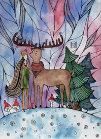 Девочка и олень