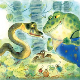 Лягух и Уж, кто сильнее?