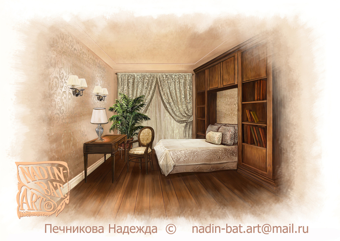 Интерьер спальни №1.