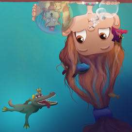 Подводная Жизнь| Книжная детская иллюстрация